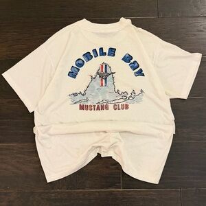 Vintage Mobile Bay Mustang Club T-Shirt Size L